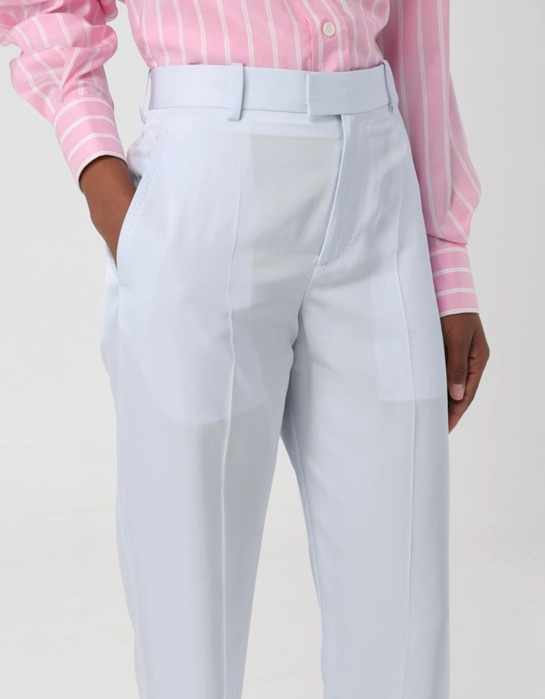 Silk Trousers Straight Leg