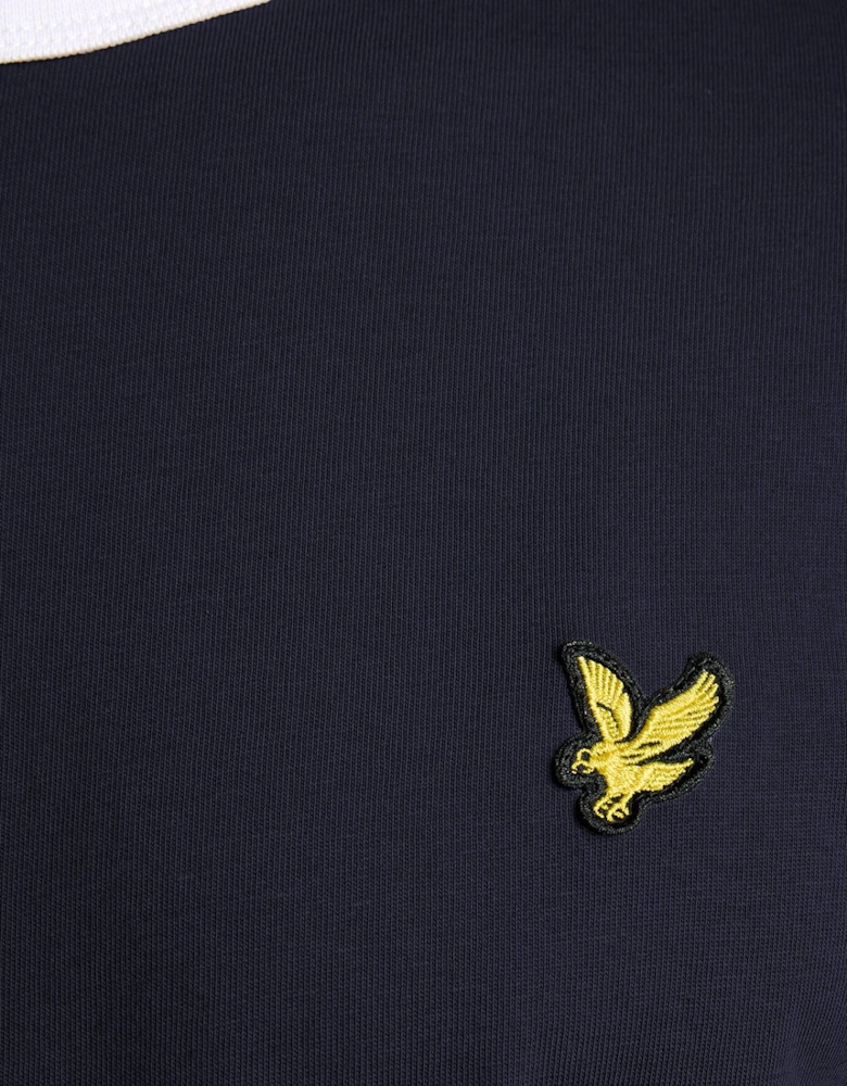 Ringer Cotton Crew Neck T-Shirt