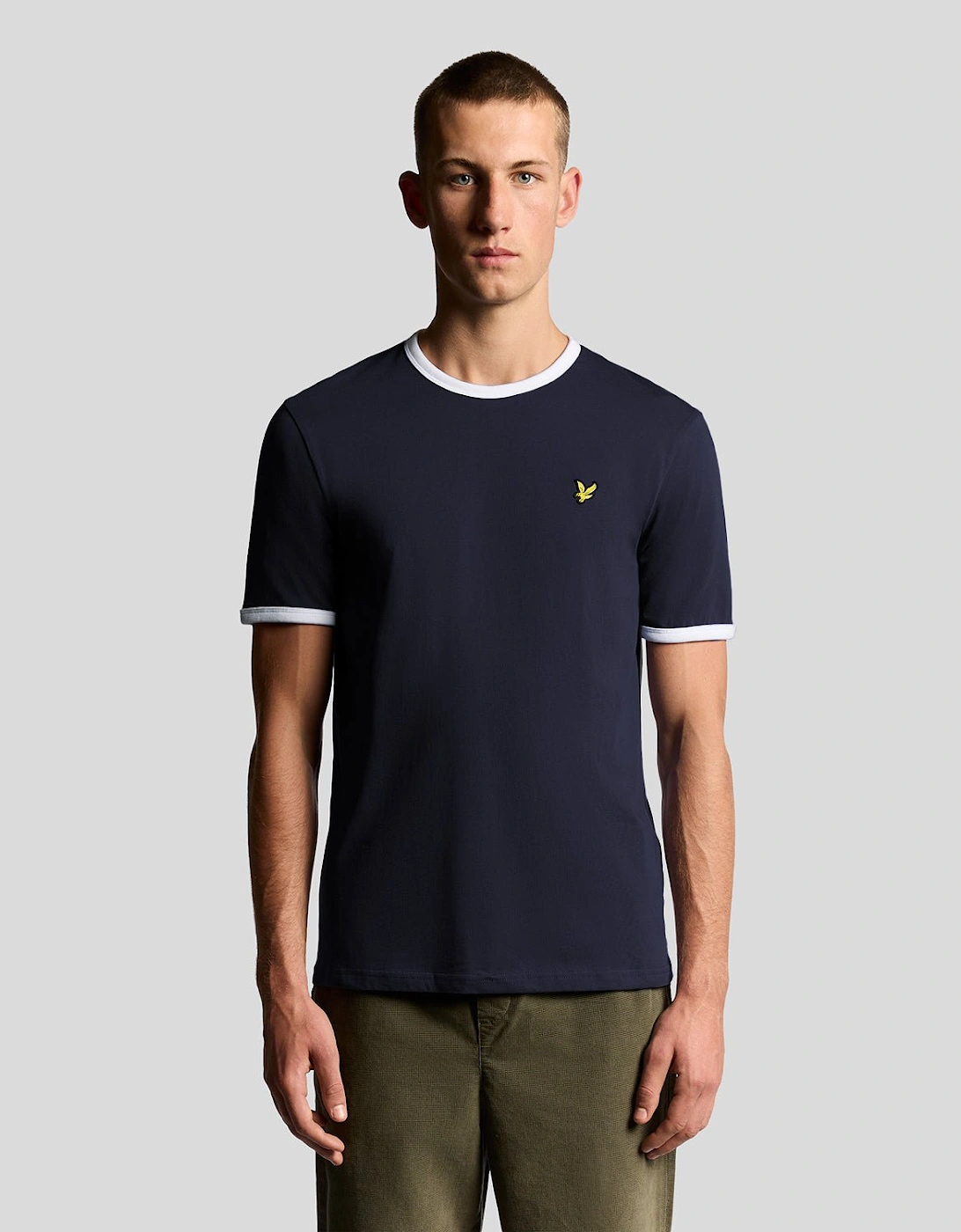 Ringer Cotton Crew Neck T-Shirt, 7 of 6