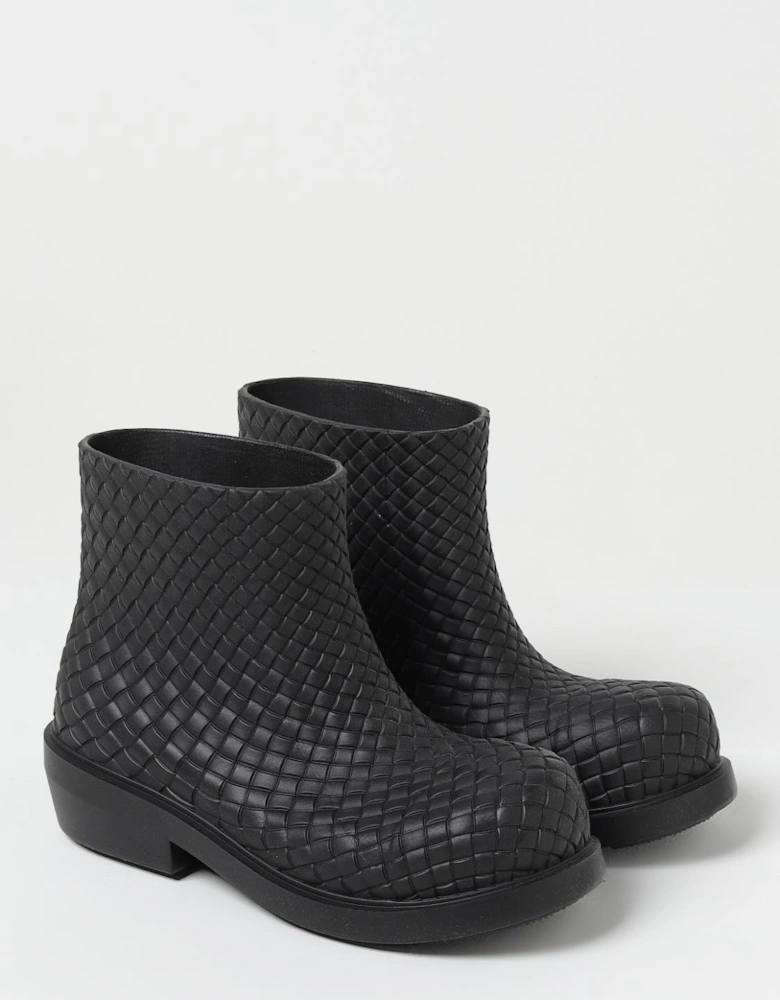 Intrecciato Rubber Ankle Boots