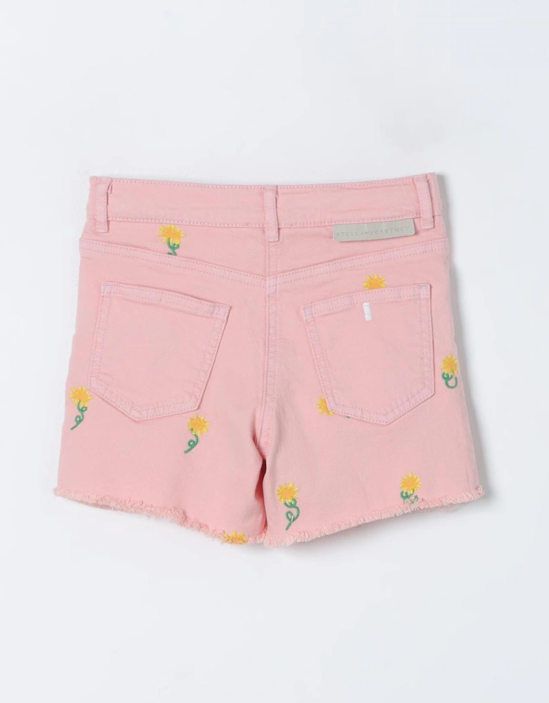 Comfortable Twill Shorts with Embroidered Accents for Casual Wear
