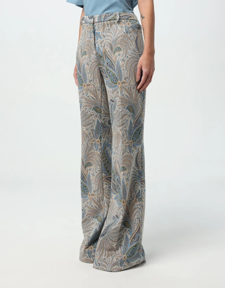 Paisley Print Wide Leg Pants