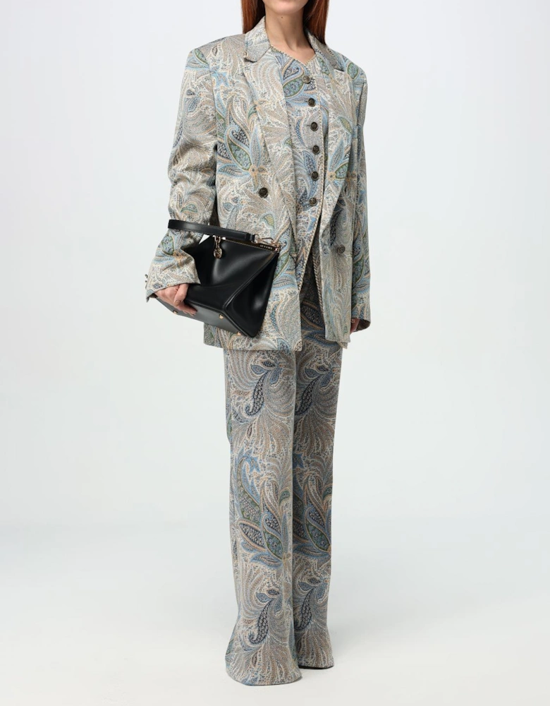 Paisley Print Wide Leg Pants