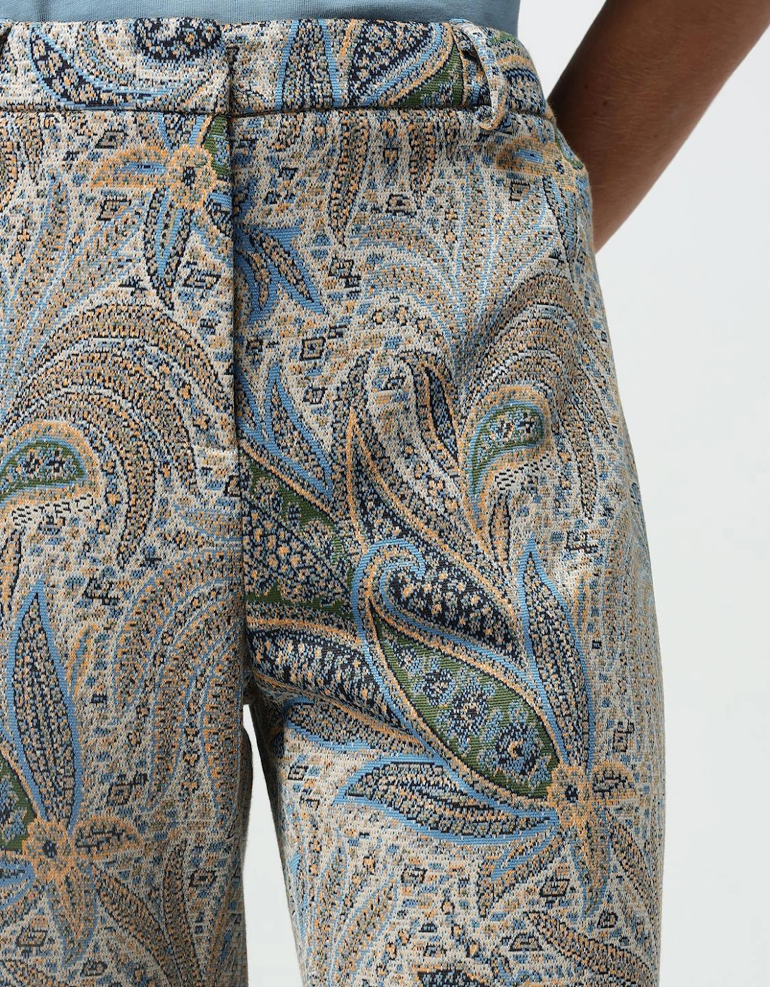 Paisley Print Wide Leg Pants