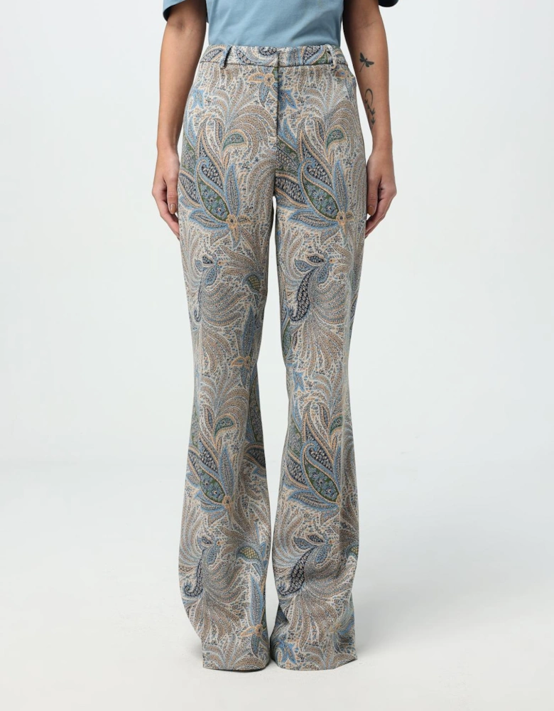 Paisley Print Wide Leg Pants