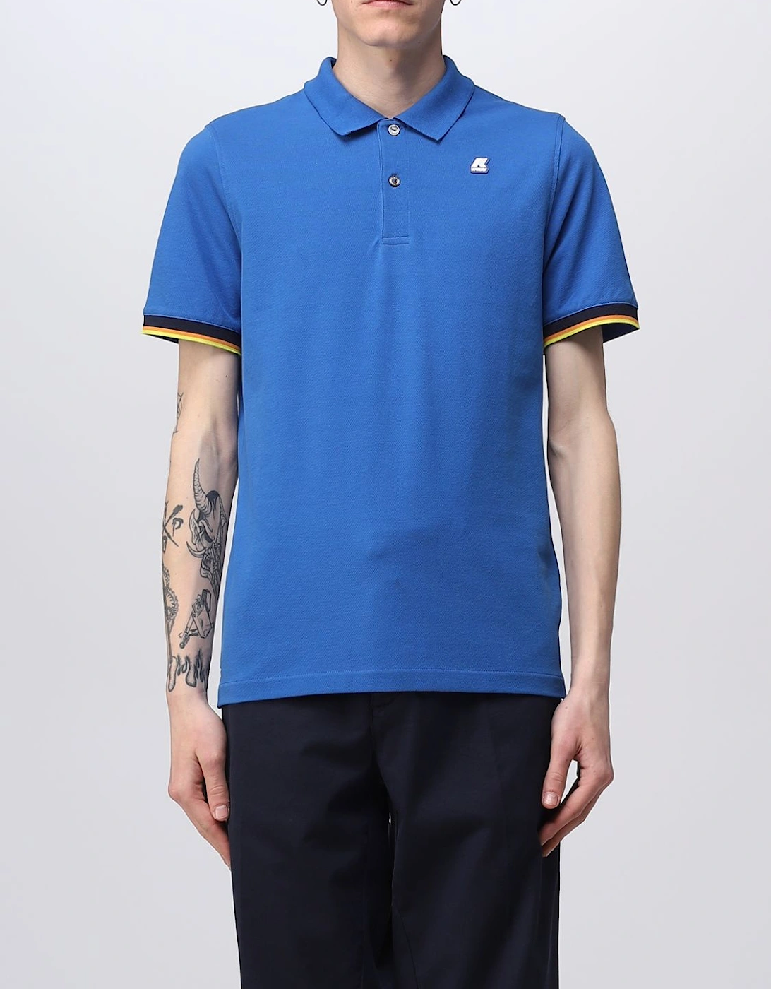 Short Sleeve Polo Shirt with Trim