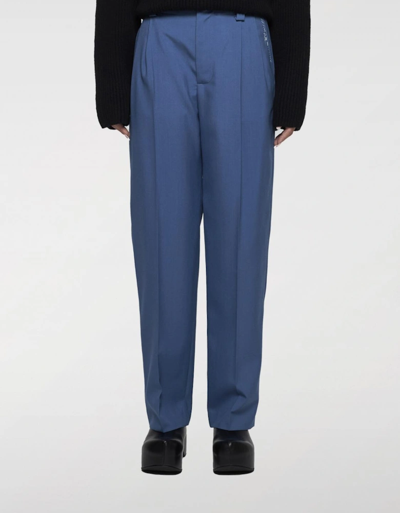 Straight Leg Pleated Trousers
