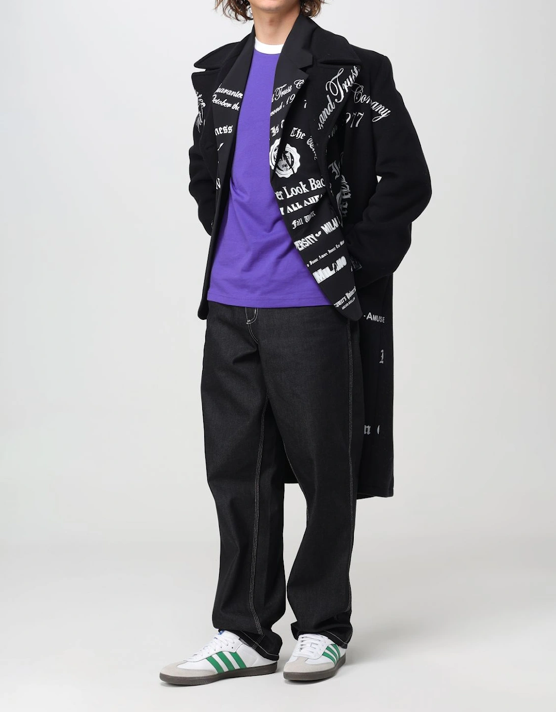 Printed Overcoat Long Sleeves