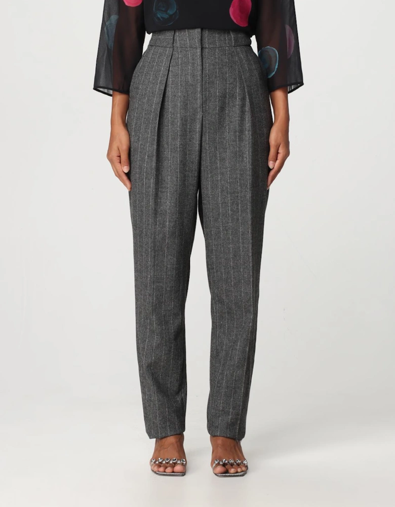 Pinstripe Wool Trousers