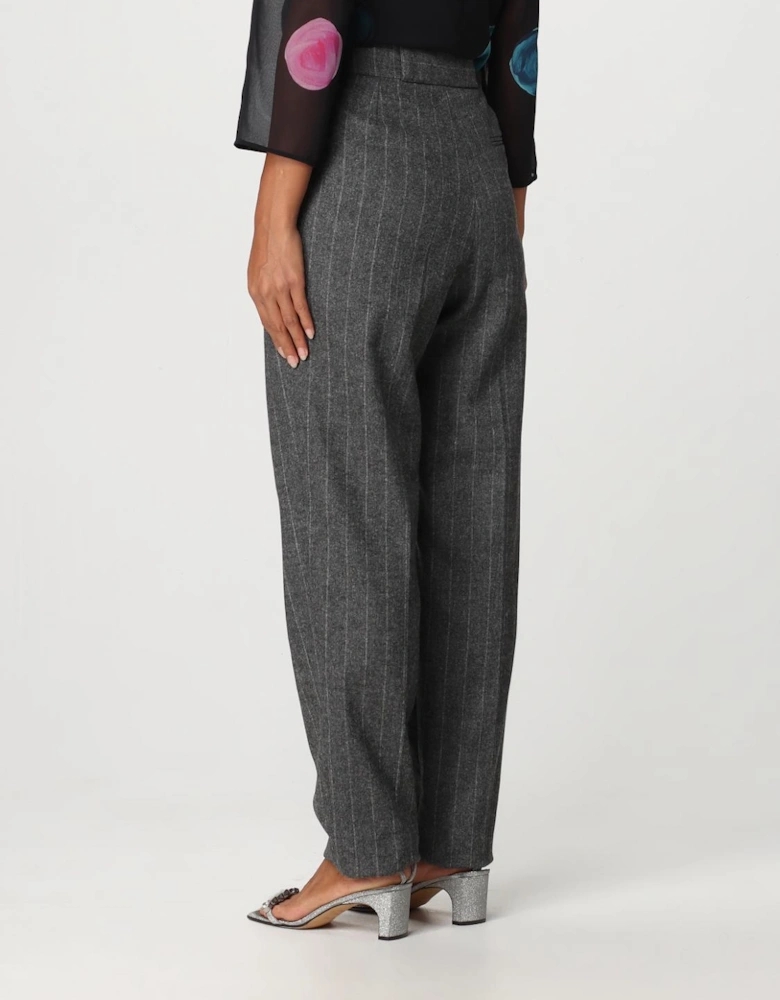 Pinstripe Wool Trousers