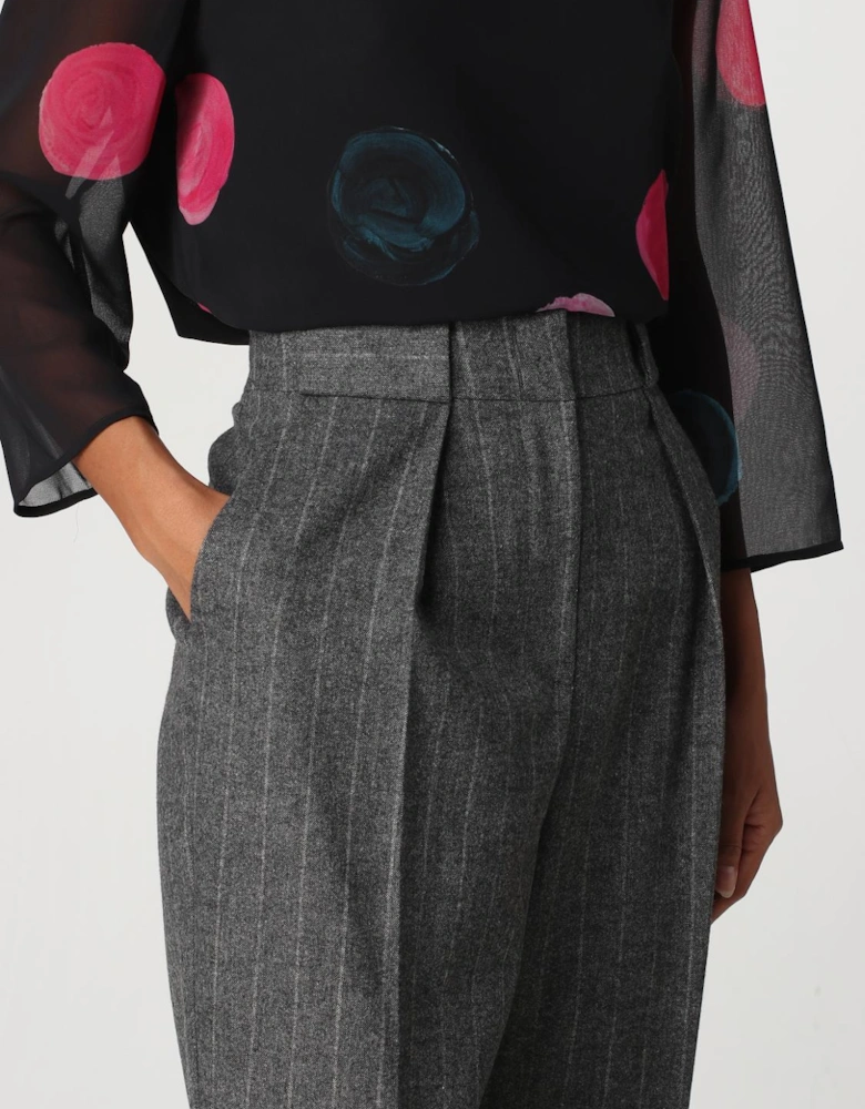 Pinstripe Wool Trousers