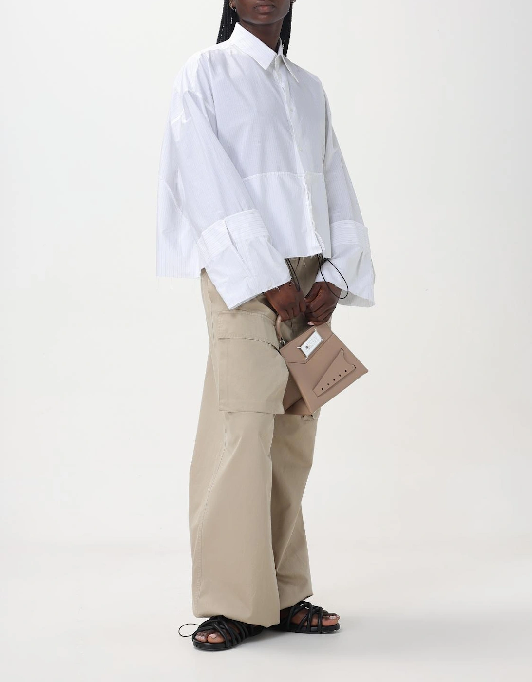 Wide Leg Cargo Trousers Relaxed Fit