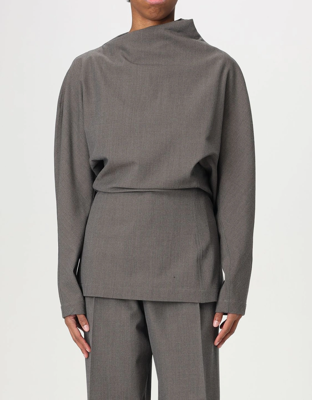 High Neck Long Sleeve Relaxed Top, 6 of 5