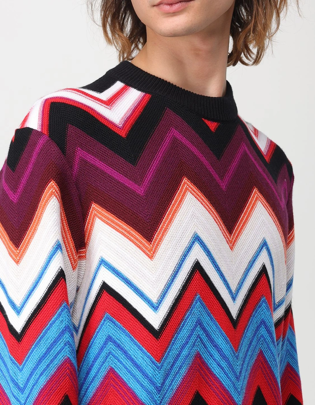 Chevron Knit Pullover Sweater