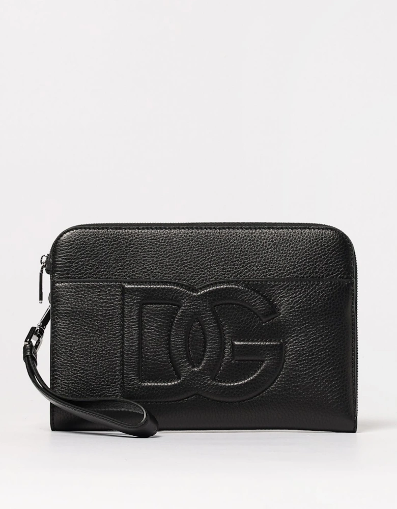 Leather Clutch Embossed Logo