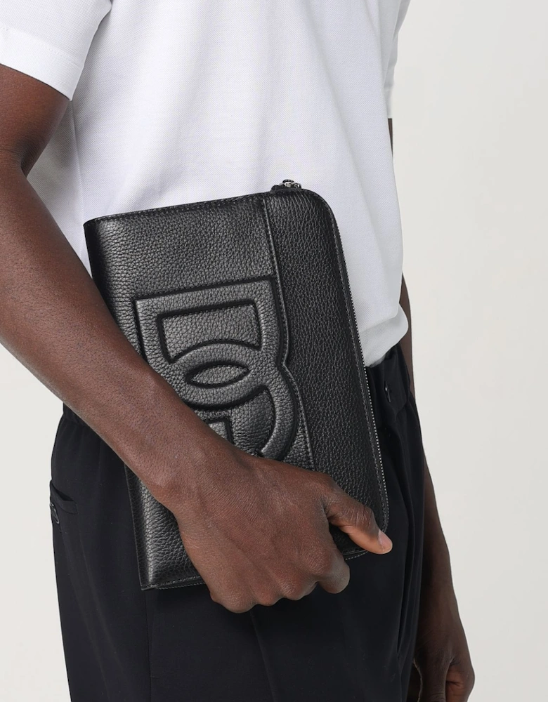 Leather Clutch Embossed Logo