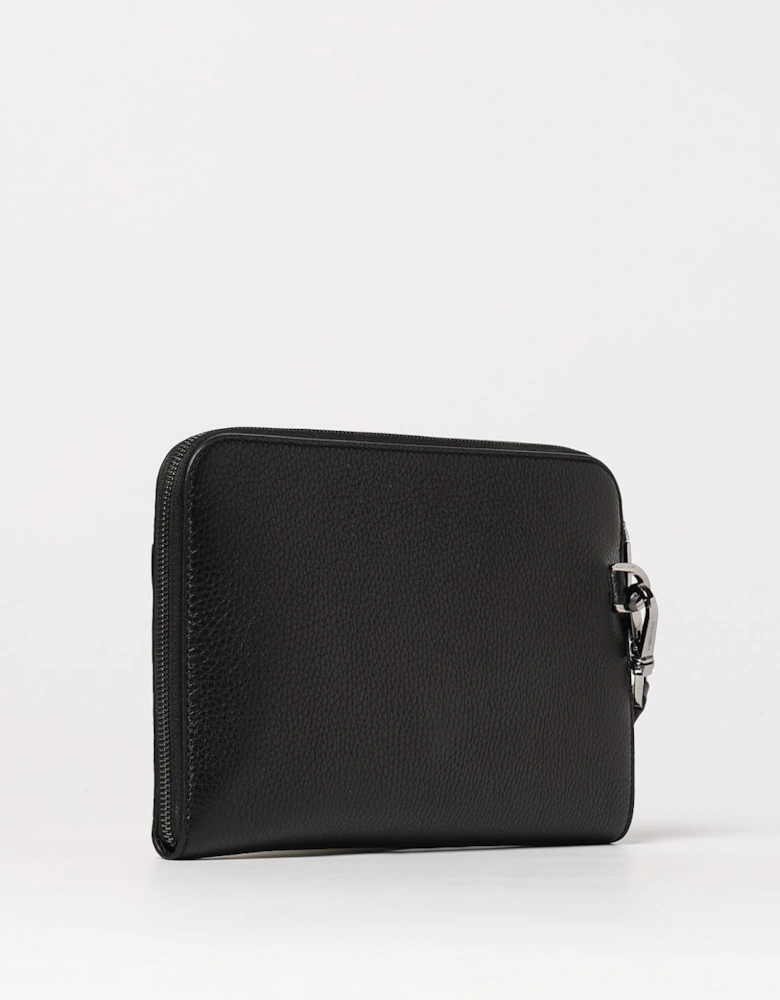 Leather Clutch Embossed Logo