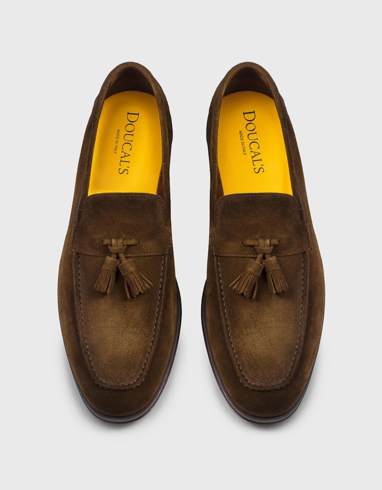 Suede Leather Tassel Loafers