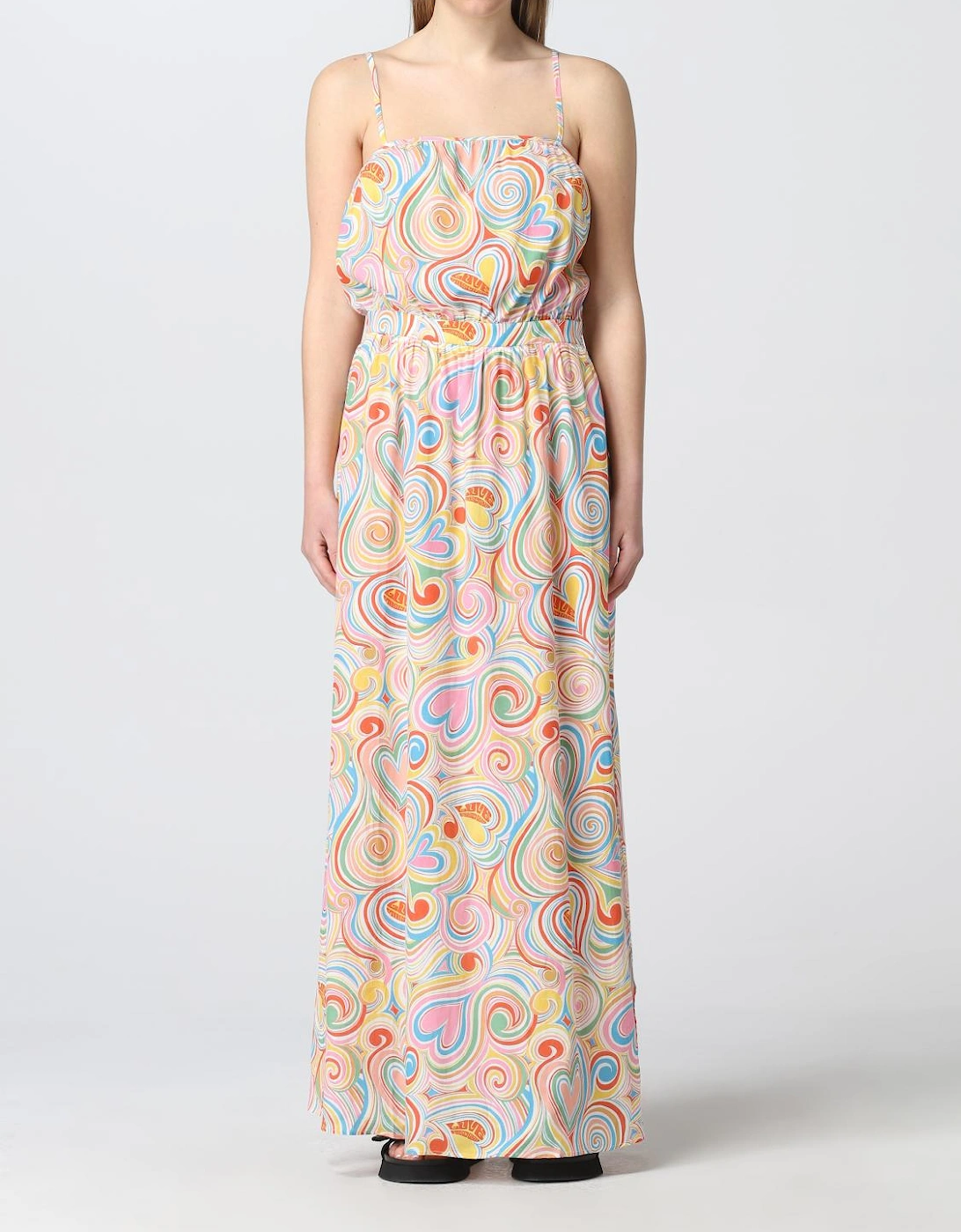 Swirling Heart Print Maxi Dress, 4 of 3
