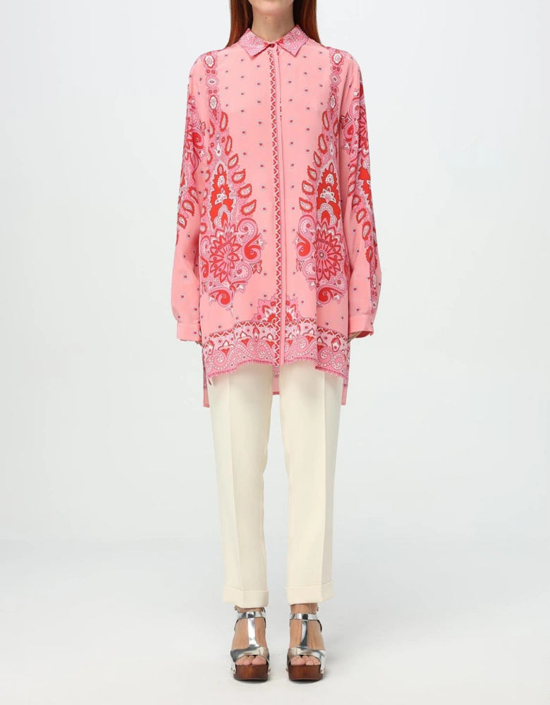 Paisley Print Silk Blouse
