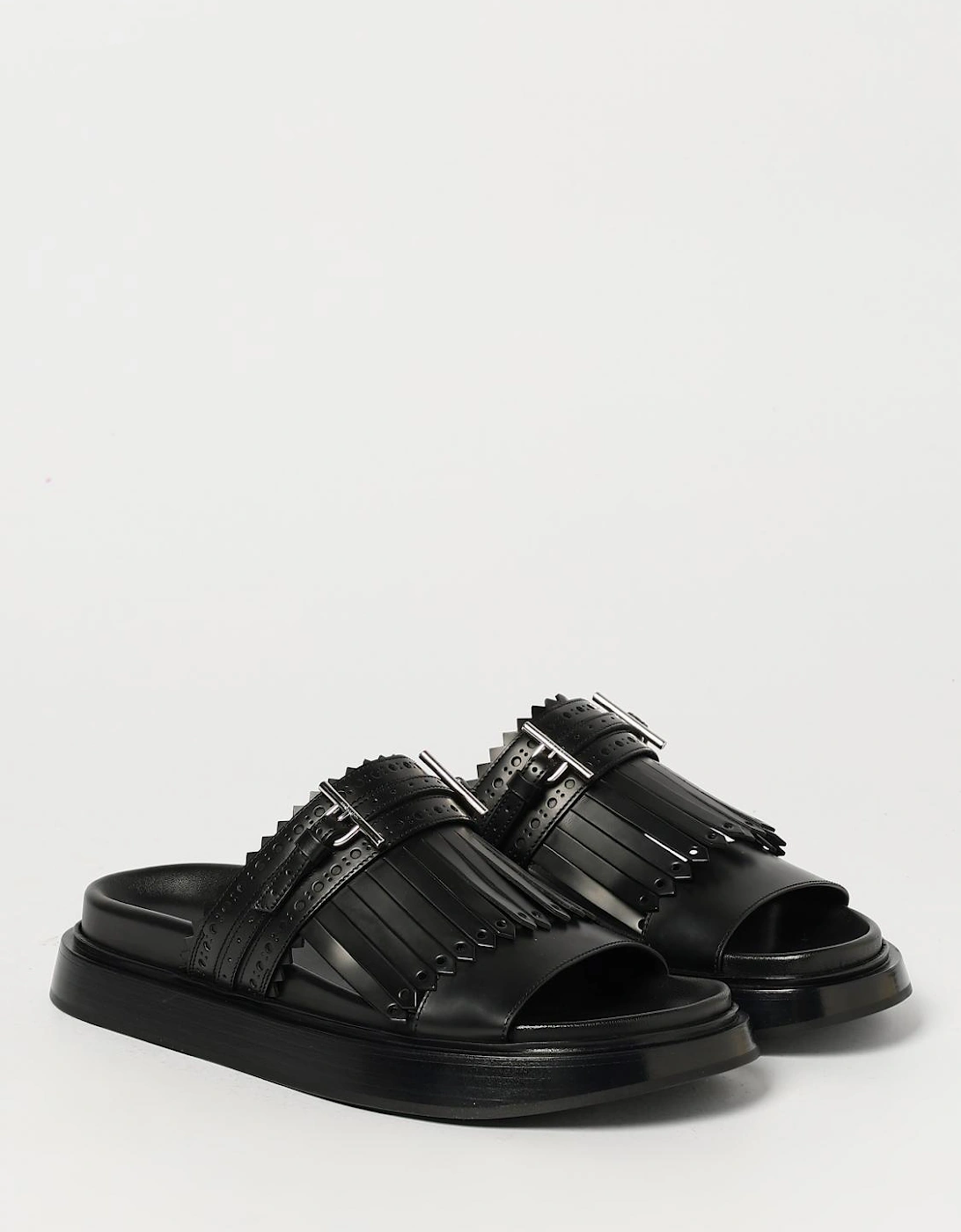 Platform Sandals Fringe Detail