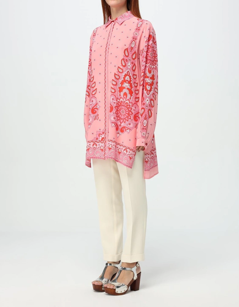 Paisley Print Silk Blouse
