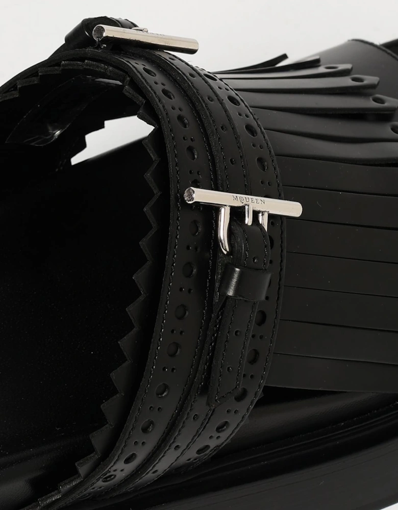 Platform Sandals Fringe Detail