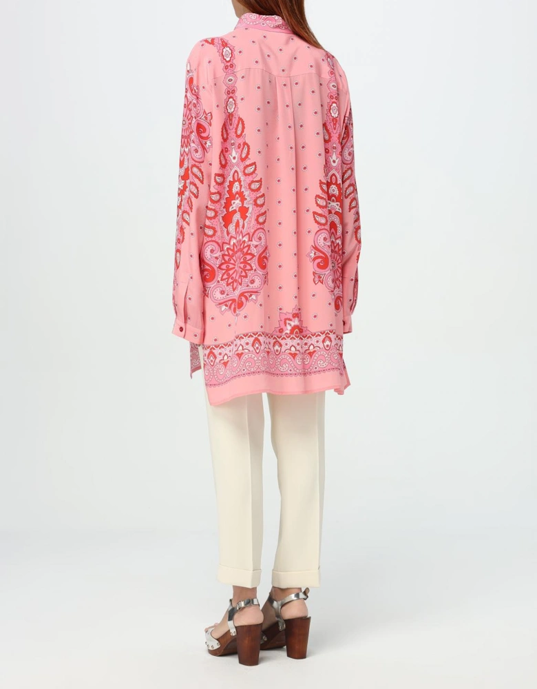 Paisley Print Silk Blouse