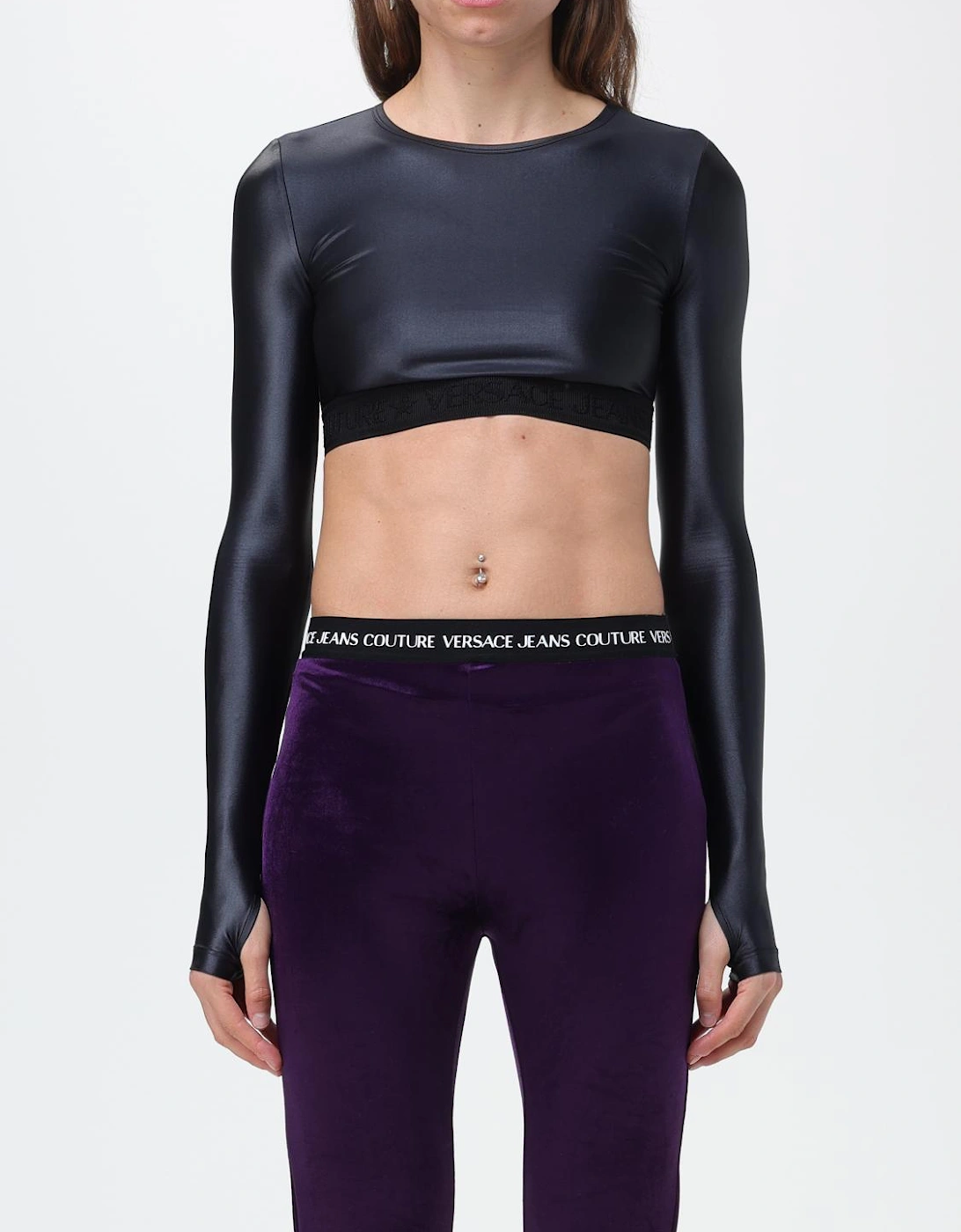 Long Sleeve Crop Top Ribbed Band, 4 of 3