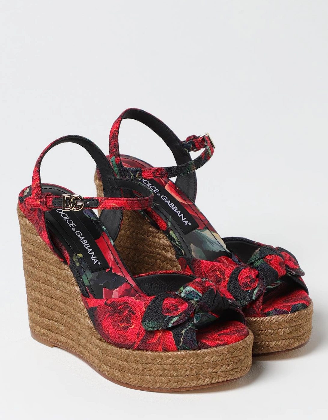 Floral Print Wedge Sandals