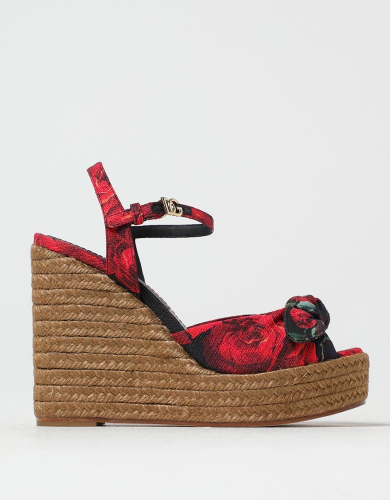 Floral Print Wedge Sandals