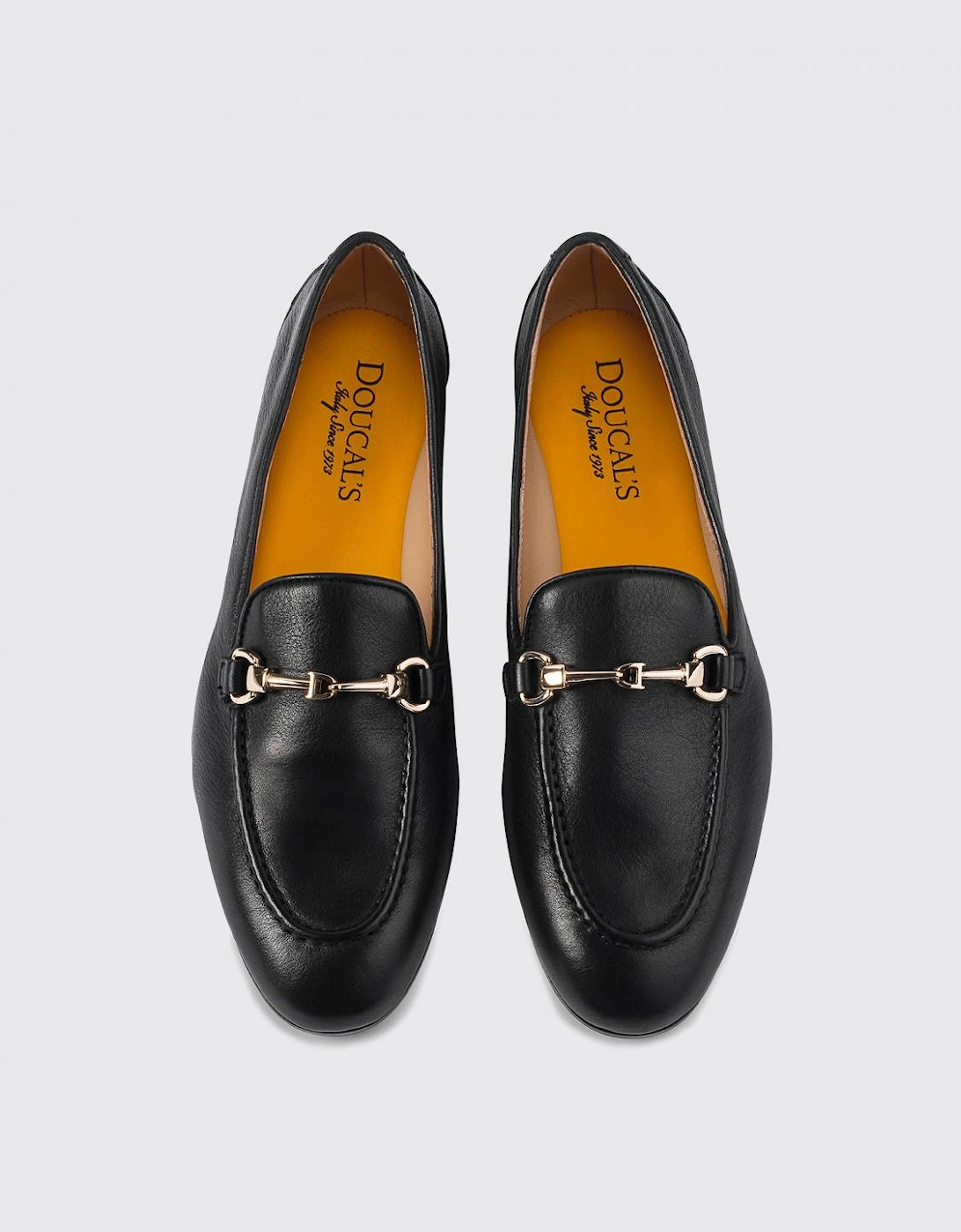 ChainDetail Leather Loafers