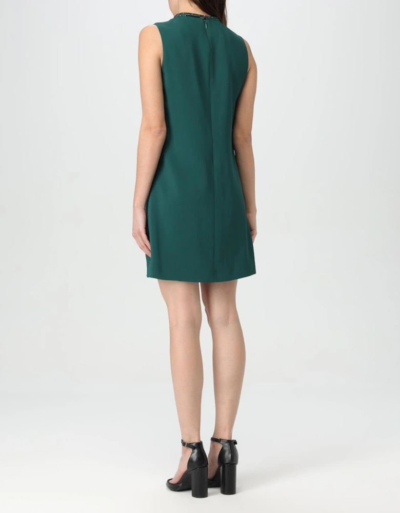 Embellished Neck Shift Dress