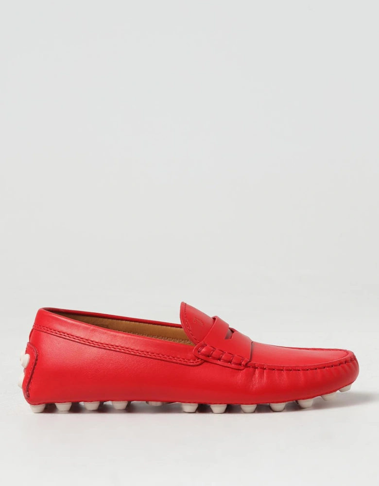 Gommino Driving Shoes Red Leather Casual