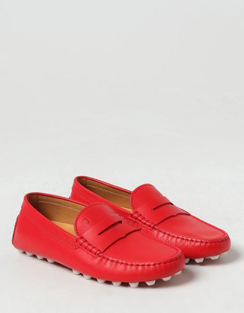 Gommino Driving Shoes Red Leather Casual