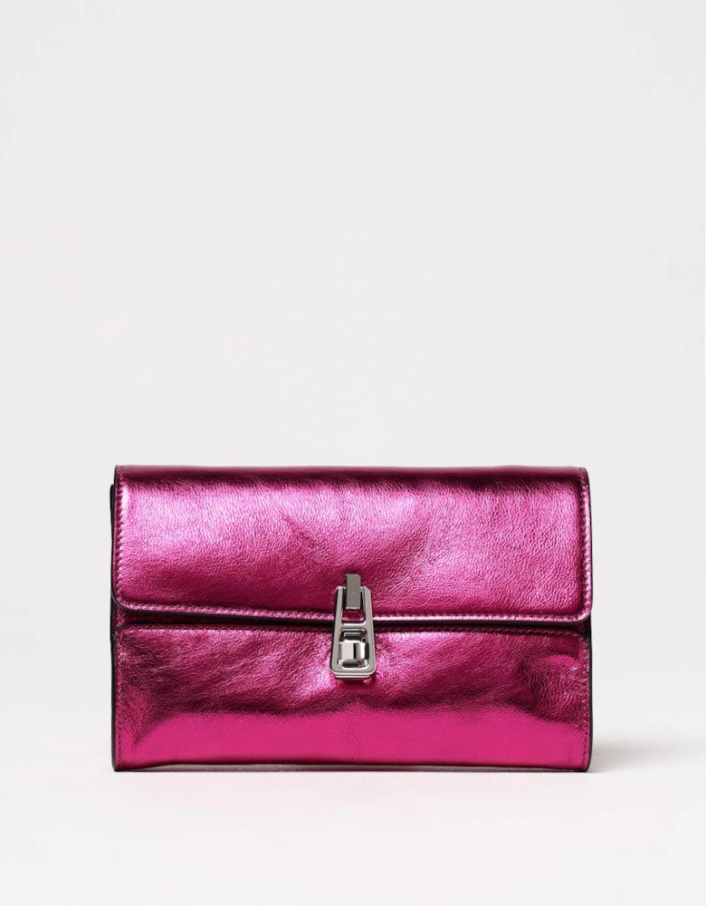Metallic Leather Clutch Clasp Closure