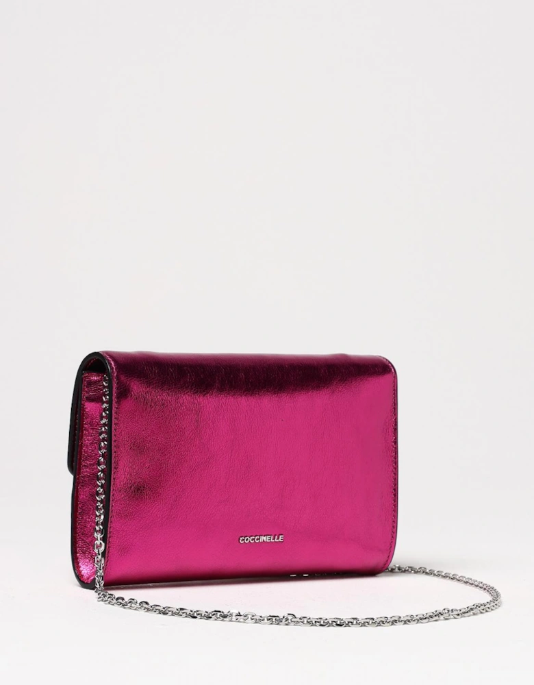 Metallic Leather Clutch Clasp Closure
