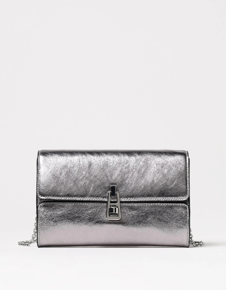 Metallic Leather Clutch Clasp Closure