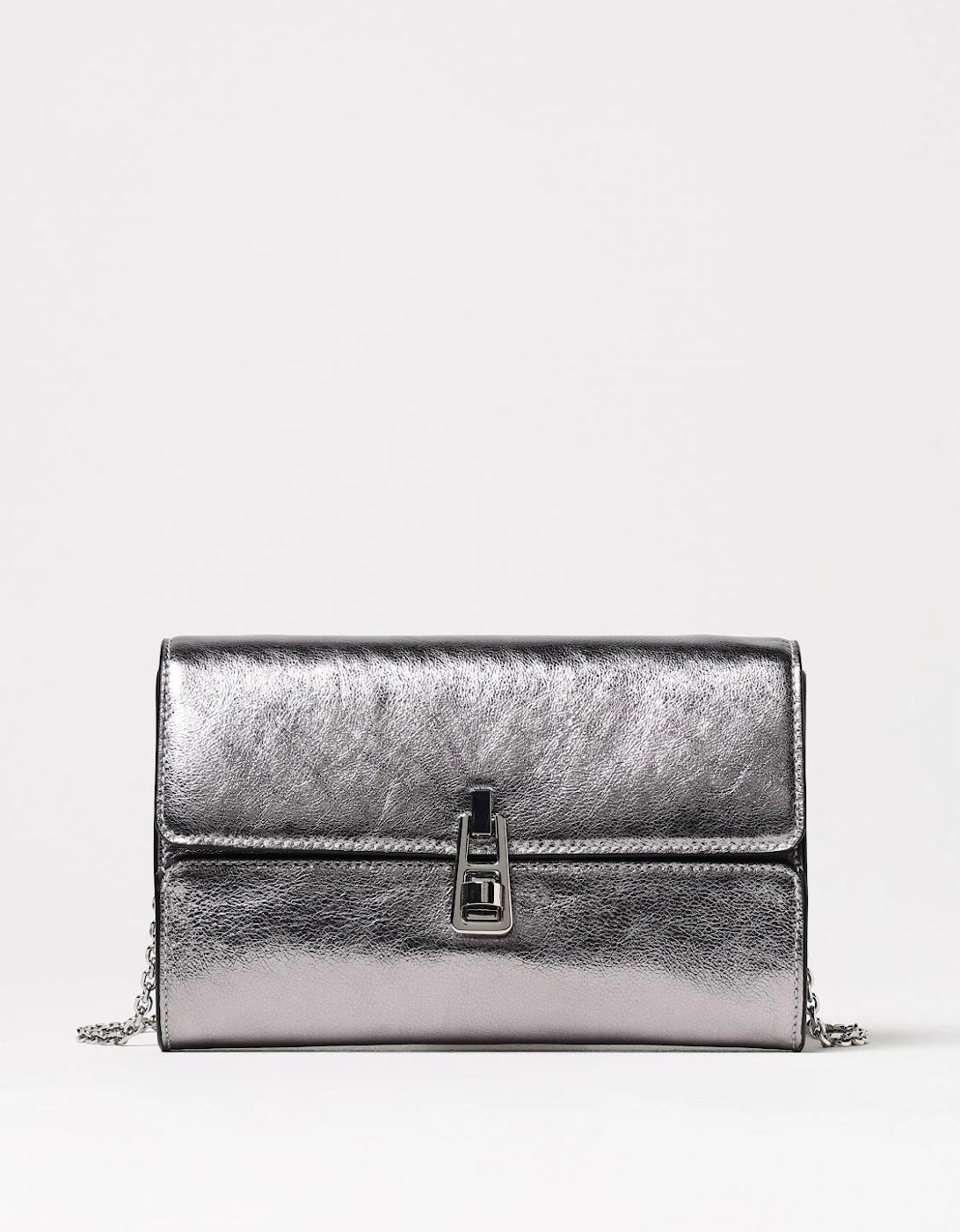Metallic Leather Clutch Clasp Closure