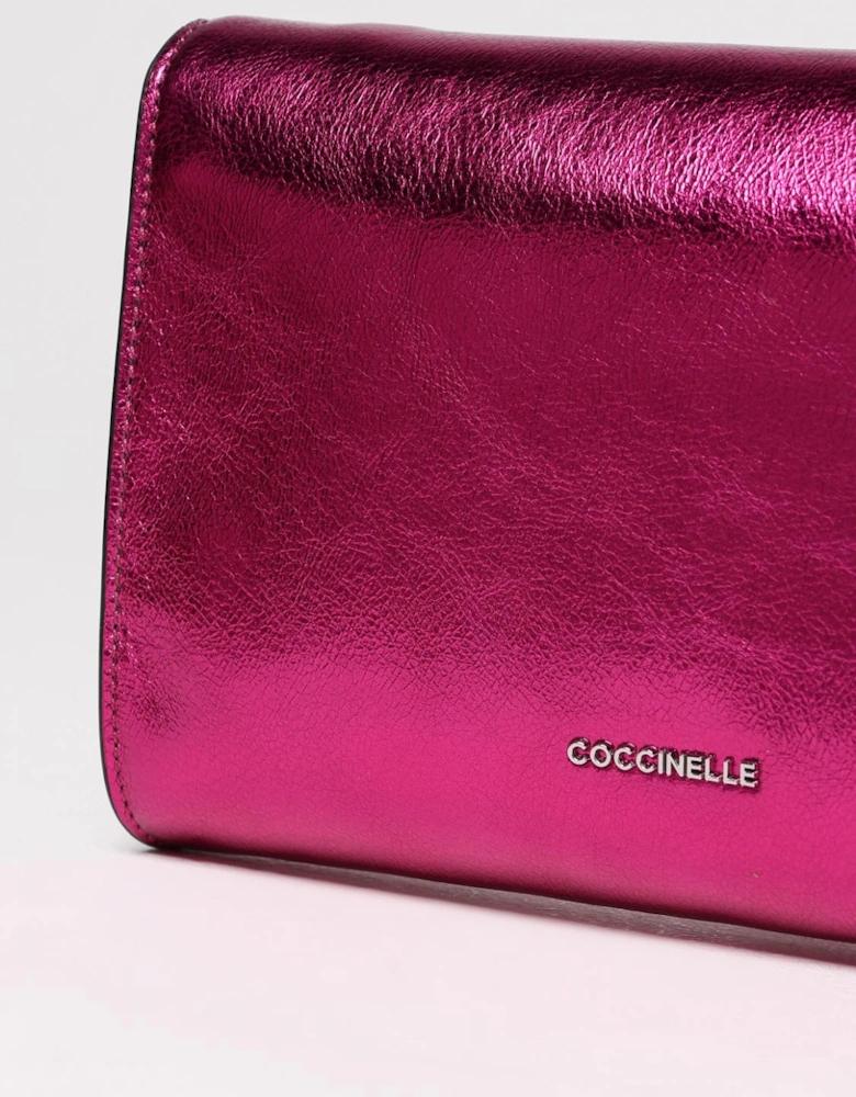 Metallic Leather Clutch Clasp Closure