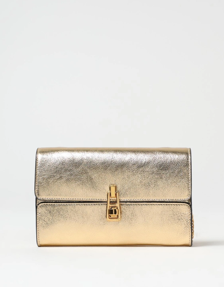 Metallic Leather Clutch Clasp Closure
