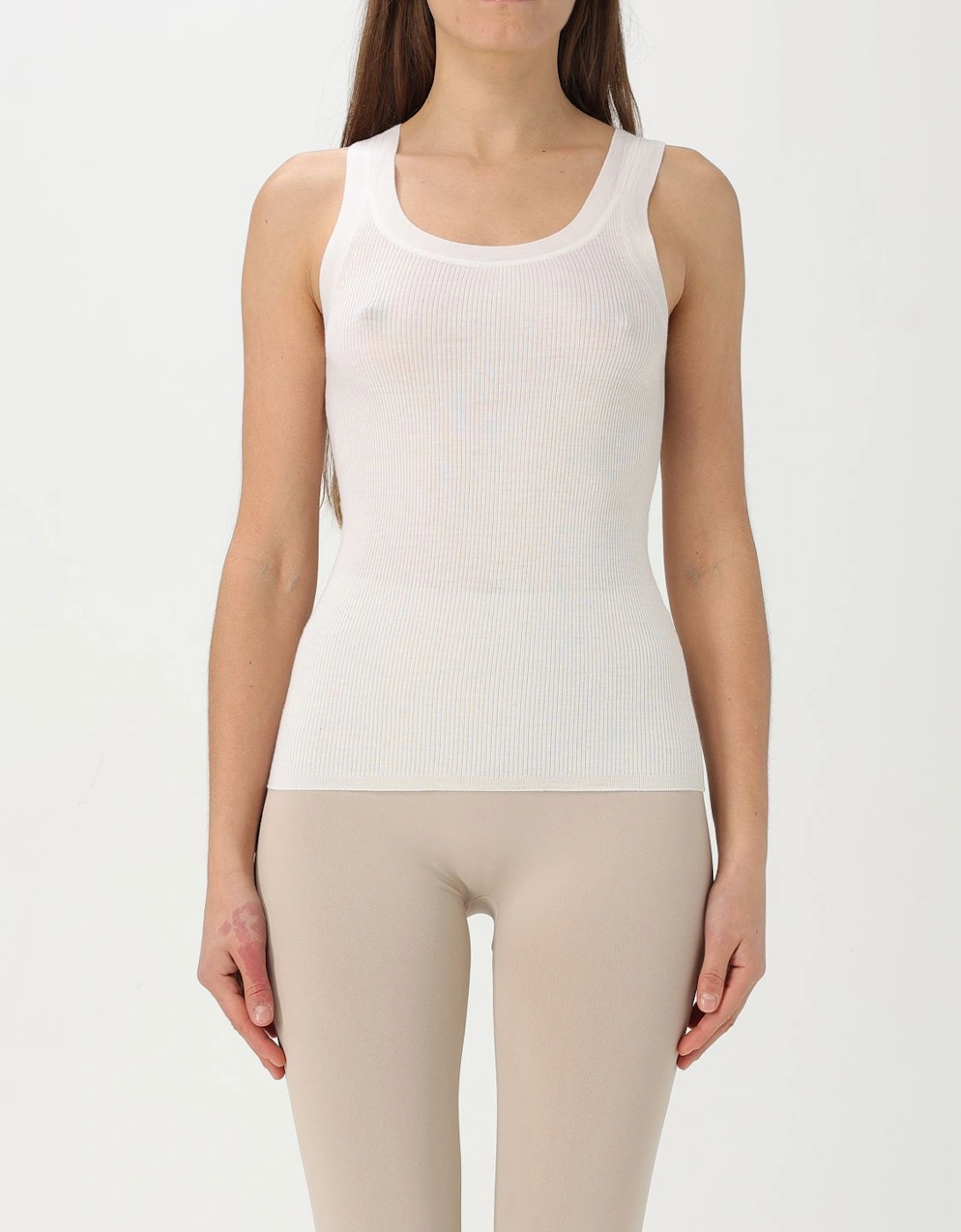 Ribbed Knit Tank Top Slim Fit