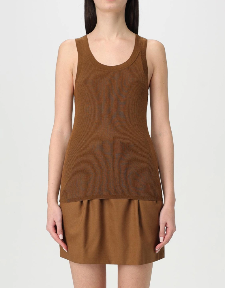 Ribbed Knit Tank Top Slim Fit