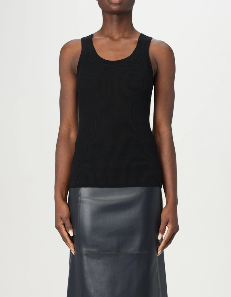 Ribbed Knit Tank Top Slim Fit