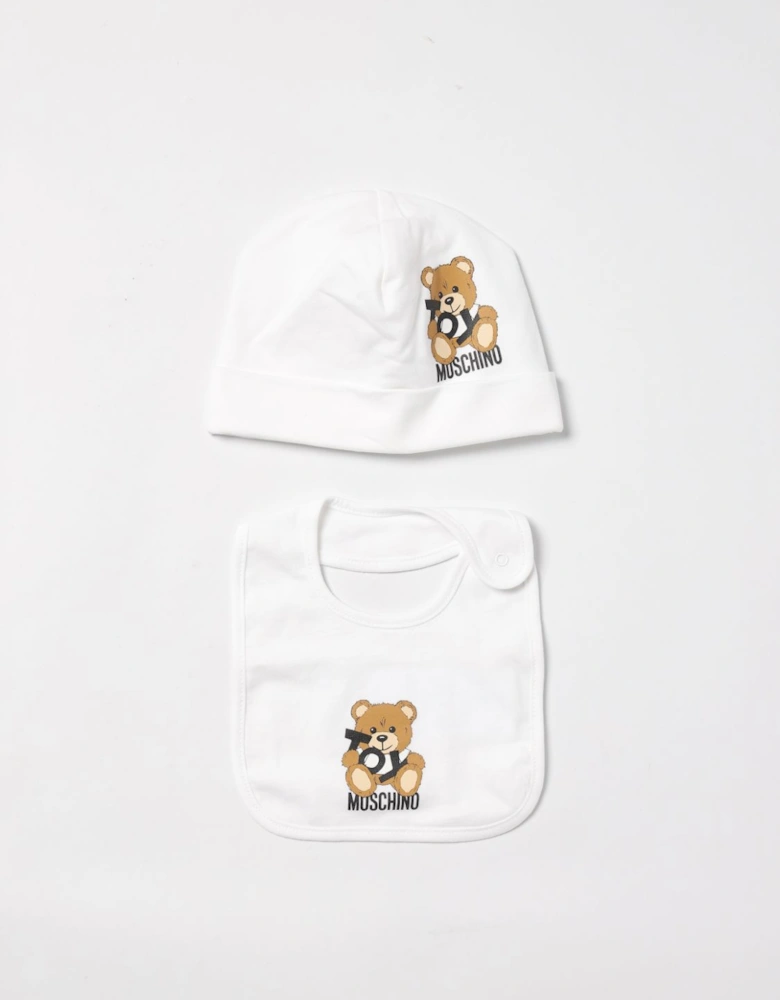 Baby Teddy Bear Hat  Bib Set