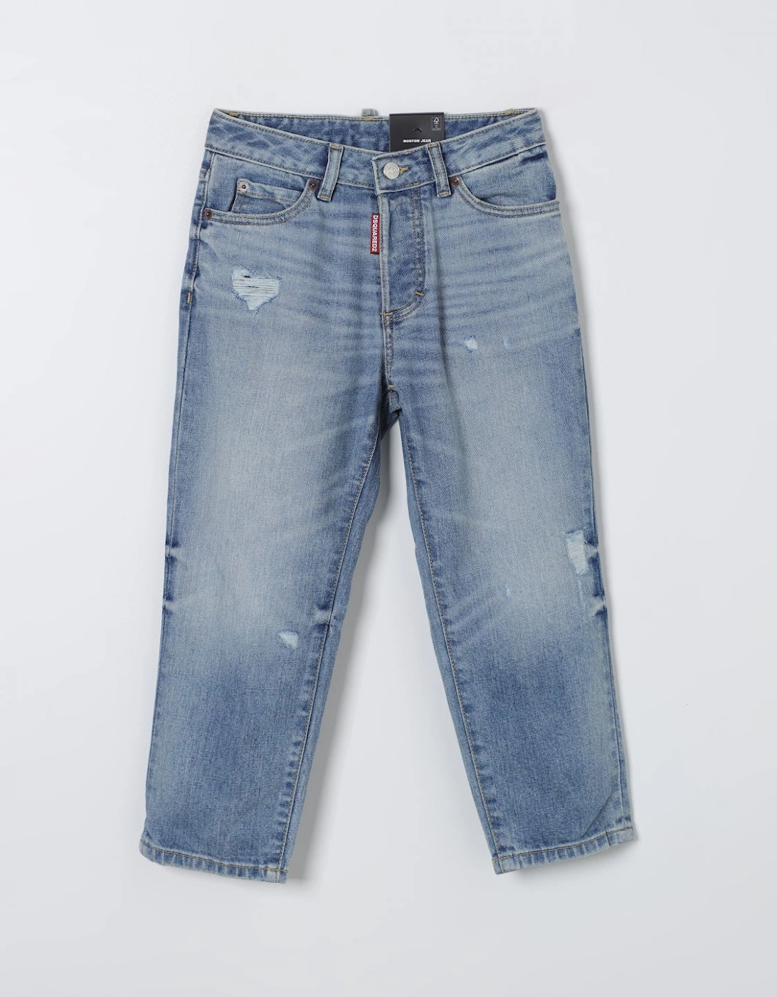 Kids Straight Leg Distressed Jeans, 4 of 3