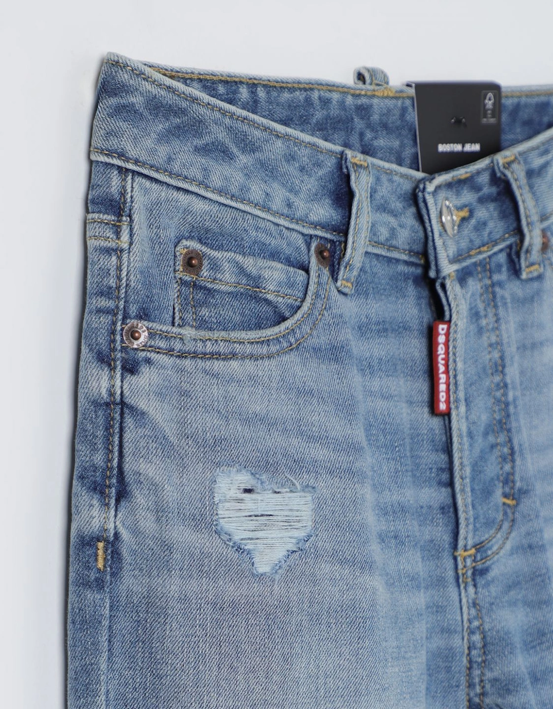 Kids Straight Leg Distressed Jeans