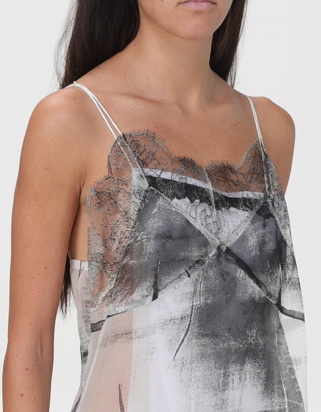 Abstract Print Slip Dress