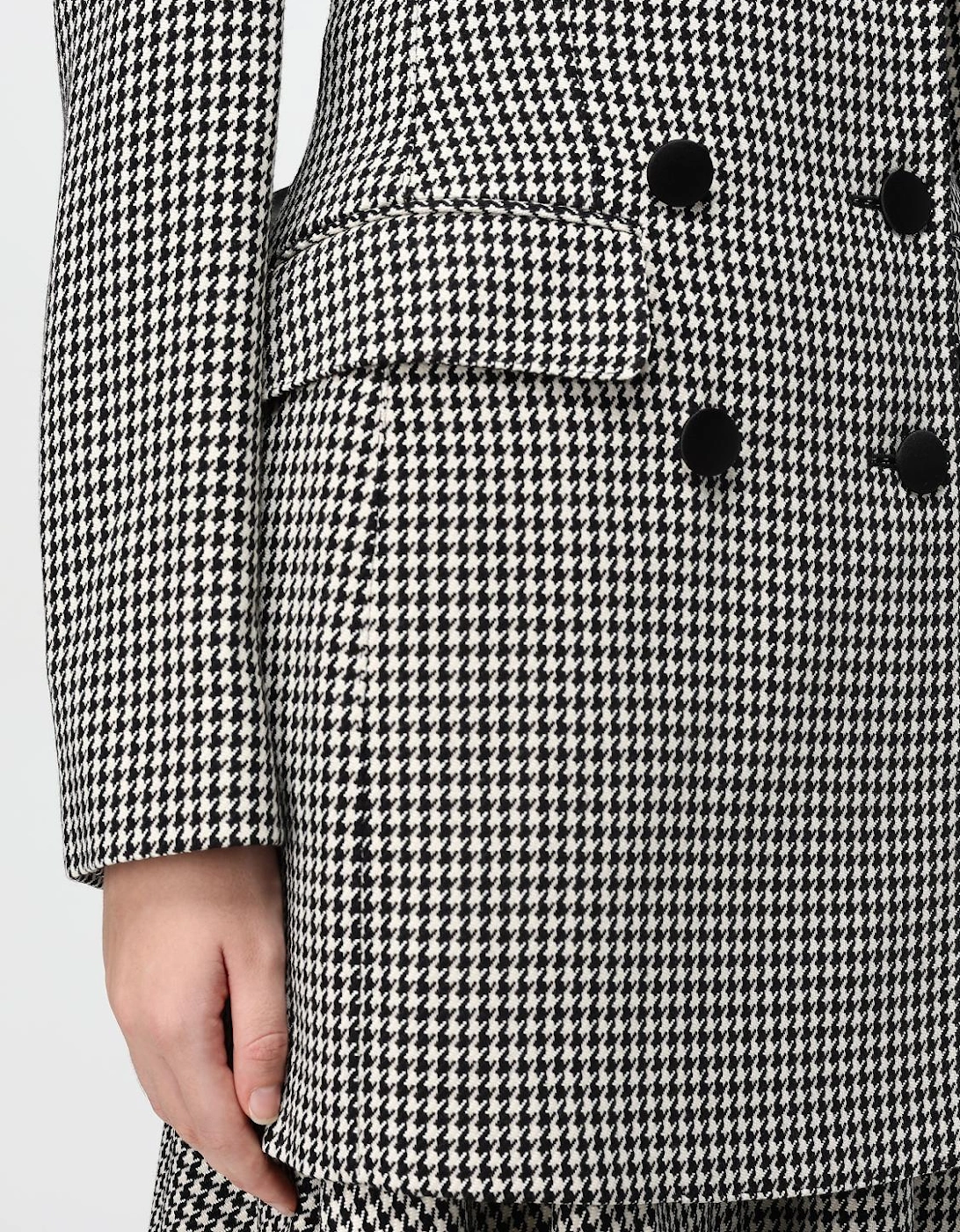 Houndstooth Double Breasted Blazer