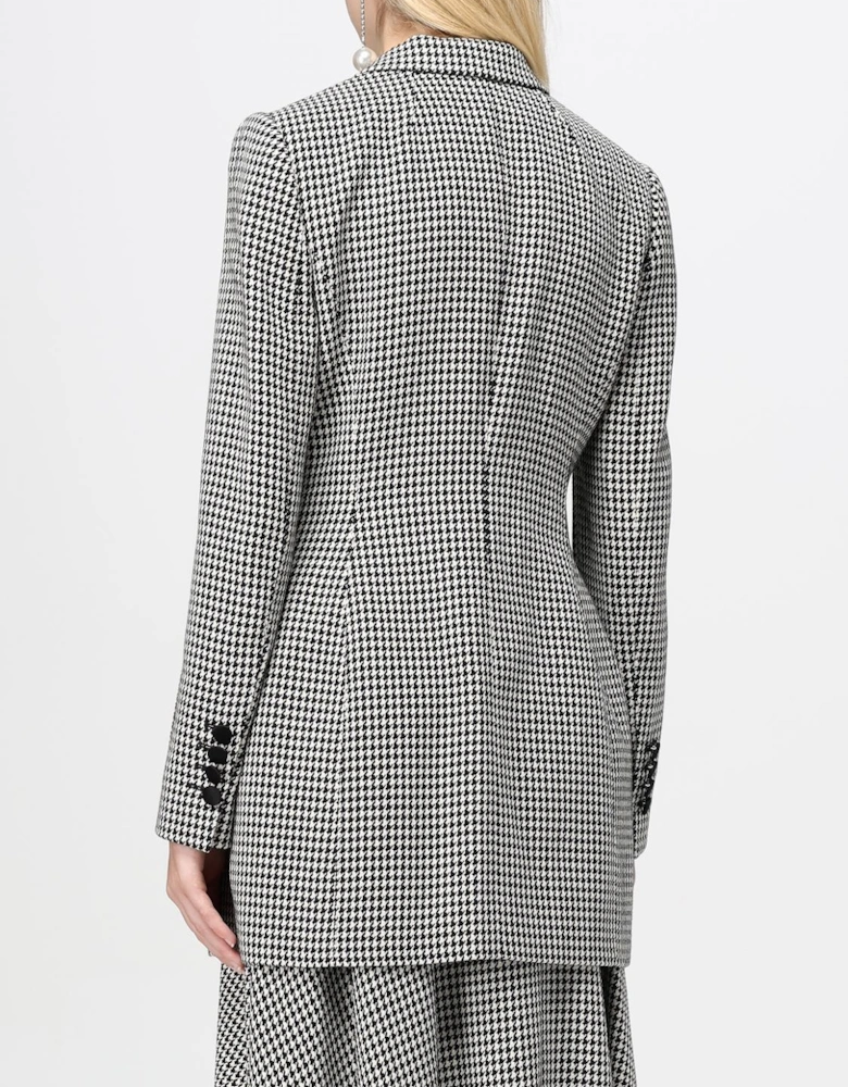Houndstooth Double Breasted Blazer